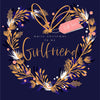 Heart Design Girlfriend Christmas Card