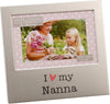 I Love My Nanna Brushed Aluminium 4" x 6" Photo Picture Frame