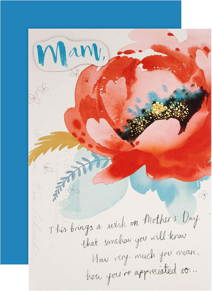 Classic Floral Design Mam Large Mother's Day Card