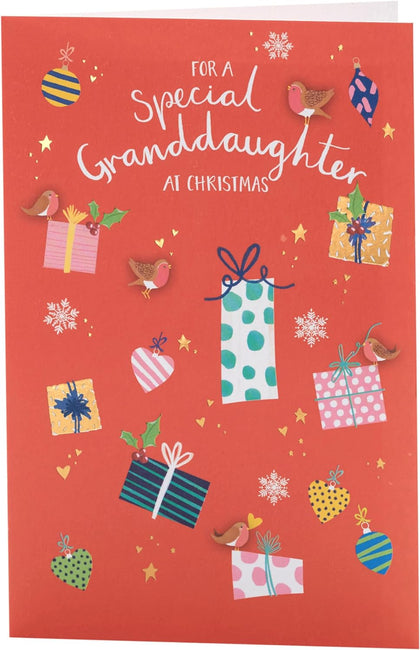 Sweet Presents Design Granddaughter Christmas Card