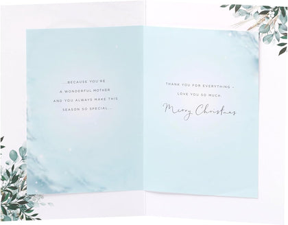 Floral Design Mother Christmas Card