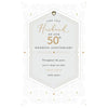 Gold Heart Design Husband 50th Anniversary Card