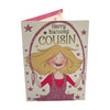 Cousin Female Juvenile Girl Skipping Design Birthday Card