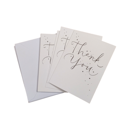 Pack of 10 Foil Finished Thank You Cards