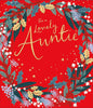 Festive Wreath Gold Foiled Design Auntie Christmas Card