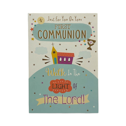 Walk In The Light Of Lord First Communion Religious Card