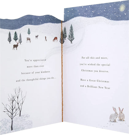 Traditional Illustrated Design Dad Christmas Card 