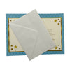 Good Luck On Your New Job Gold Stars Blue Greeting Card