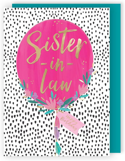 Polka-Dots Pop! Sister-In-Law Contemporary Birthday Card