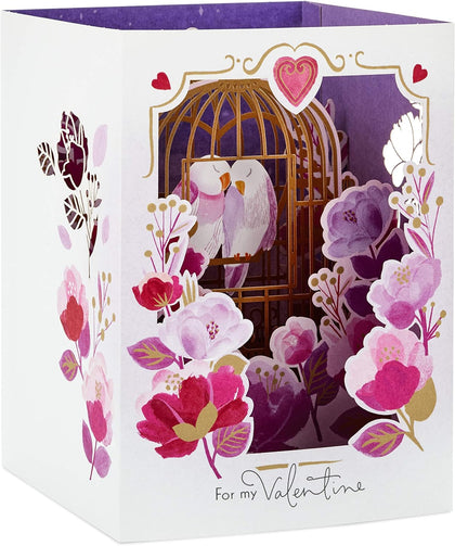 Paper Wonder Displayable Pop Up Love Birds Valentine's Day Card