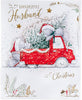 Bears Putting Xmas Tree In Truck Luxury Boxed Handmade Husband Christmas Card