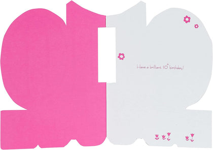 Bright Flamingo Design 10th Birthday Card