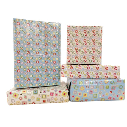 10 Sheets of Luxury Shapes Design Gift Wrap and Tags