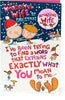 Wonderful Wife Christmas Card with Badge