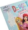 Disney Princess Design Daughter Birthday Card with Sticker Sheet