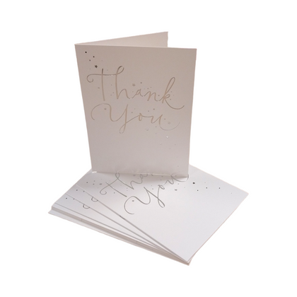 Pack of 20 Foil Finished Thank You Cards 