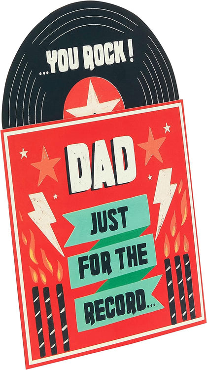 Record Design Dad Father's Day Card