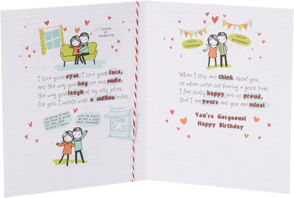 Sketch Design Boyfriend Birthday Card