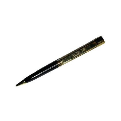 Age 70 Captioned Gold Leaf Ballpoint Gift Pen