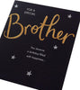 Gold Text Design Brother Birthday Card