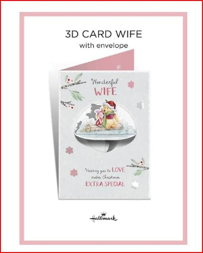 Disney Winnie The Pooh Wife 3D Christmas Card