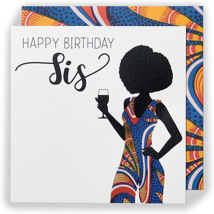 Kindred X Afrotouch Happy Birthday Sis Blank Card