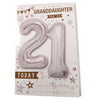 To a Special Granddaughter You're 21 Balloon Boutique Greeting Card