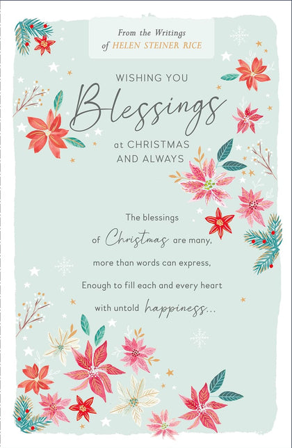 Traditional Helen Steiner Rice Blessings Christmas Card