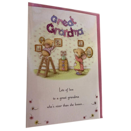 Great Grandma Teddies Decorating House Mothers's Day Card