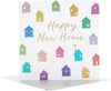 Colourful Houses Design New Home Congratulations Card