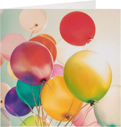 Colourful Balloons Design Blank Inside Card