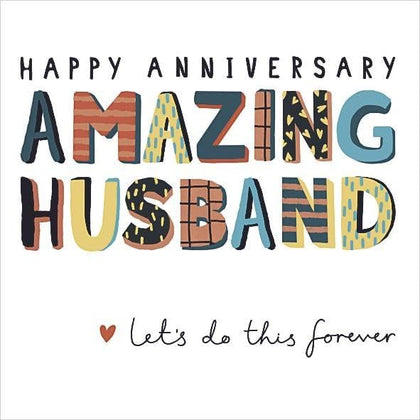 Kindred Amazing Husband Wedding Anniversary Card