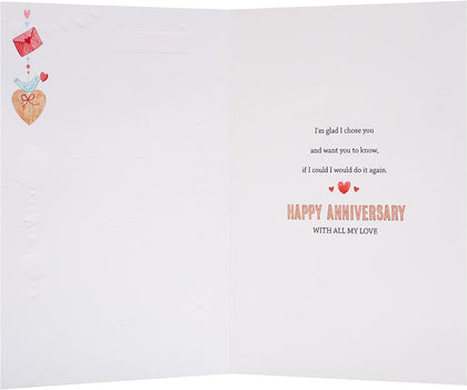 Traditional Text Based Design Husband Anniversary Card  