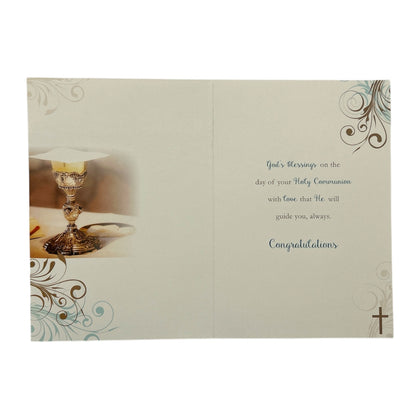 For You Godson First Communion Traditional Design Religious Card