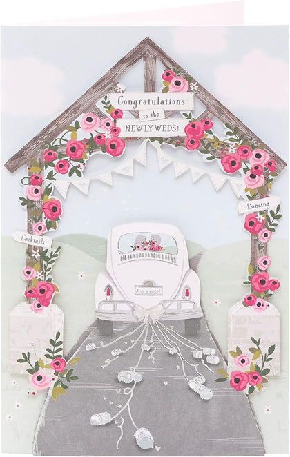 Detailed Design Wedding Congratulations Card for Him/Her/Friend