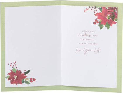 Bouquet Design Wife Christmas Card