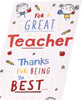 Doodle Design Thank You Teacher Card