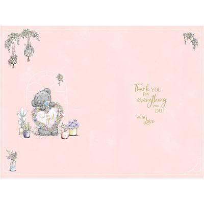 Bear With Hanging Plant Pots Mother's Day Card