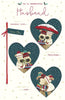 Boofles In Hearts Husband Christmas Card