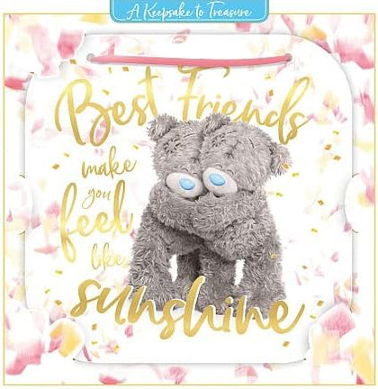 Open Best Friends Bears Hugging Best Friends 'A Keepsake to Treasure' Card