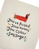 Sausage Dog Design Passing Exams Congratulations Card