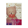 For Nanna Teddy With Gifts And Flowers Design Birthday Card