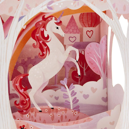 Paper Wonder Valentines Day Pop Up Card (Unicorn, Magical Wishes)