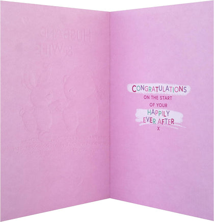 Cute Forever Friends Design Wedding Congratulations Card for Husband and Wife 