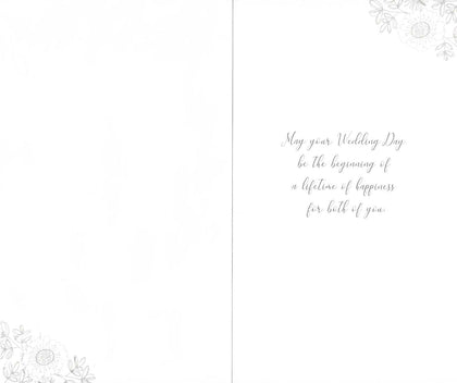 Champagne Boat Tower Congratulations Wedding Day Card