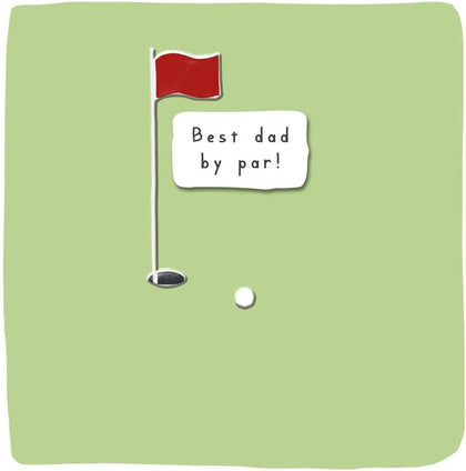 Best Dad by Par! Golf Design Father's Day Card