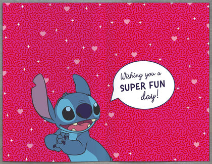 Luxury Disney Stitch Design For Girls Birthday Card