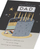 Gold Foil Cake Design Dad Birthday Card