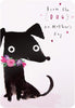 Contemporary Cute Black Dog Design Mother's Day Card from The Dog