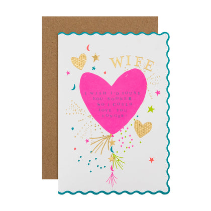 Oh Darling Hearts Design Wife Birthday Card